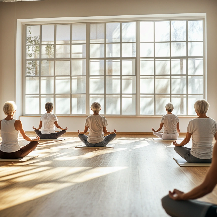 Групове заняття м'якою йогою